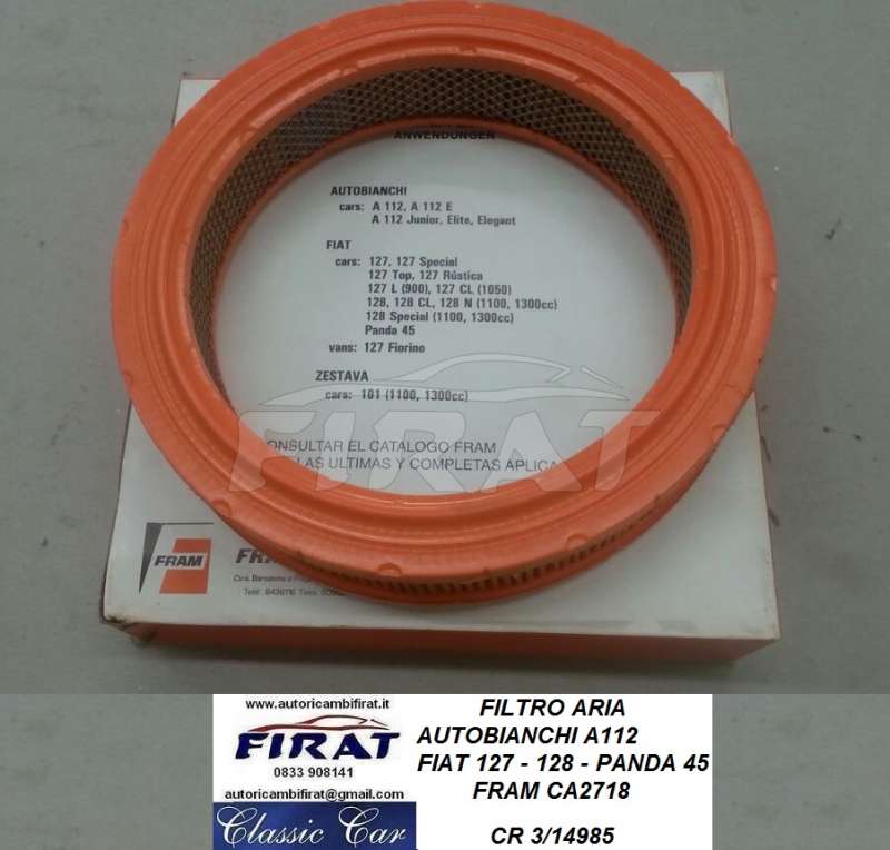 FILTRO ARIA FIAT 127 128 A112 FRAM